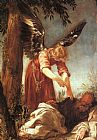 Juan Antonio Frias y Escalante An Angel Awakens the Prophet Elijah painting